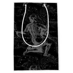 Aquarius Zodiac Constellation Engraving Hevelius Medium Gift Bag
