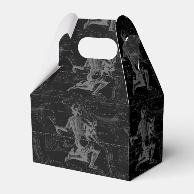 Aquarius Zodiac Constellation Hevelius 1690 Favour Box (Back Side)
