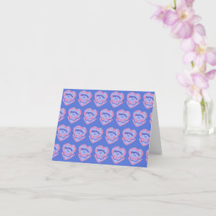 Aquarius Zodiac Coquette Heart Birthday Cake Card