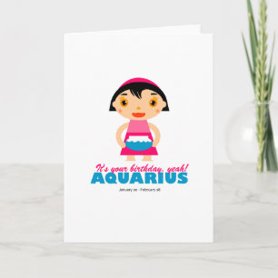 Aquarius Zodiac for kids Card