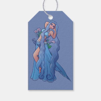 Aquarius Zodiac Goddess Belly Dancer Art Birthday Gift Tags