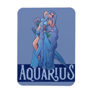 Aquarius Zodiac Goddess Belly Dancer Art  Magnet