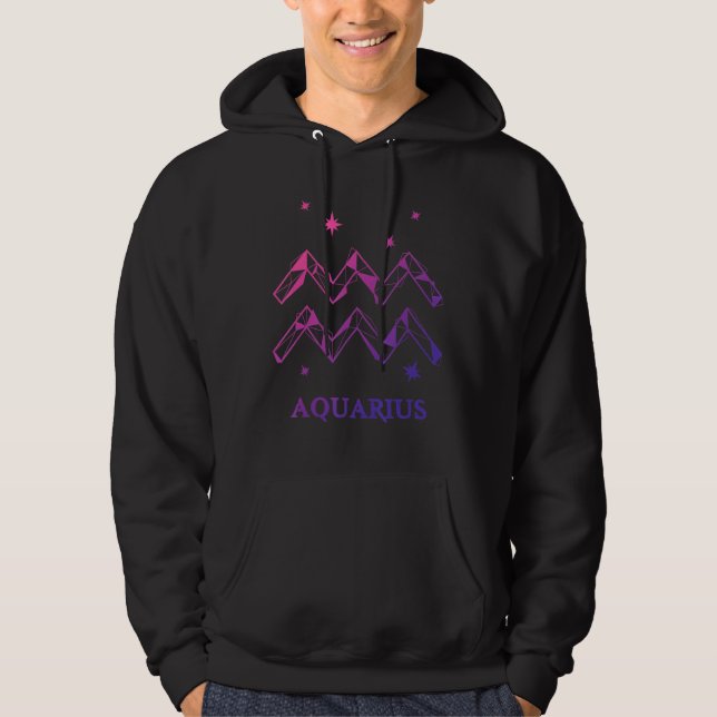 Aquarius Zodiac Hoodie (Front)