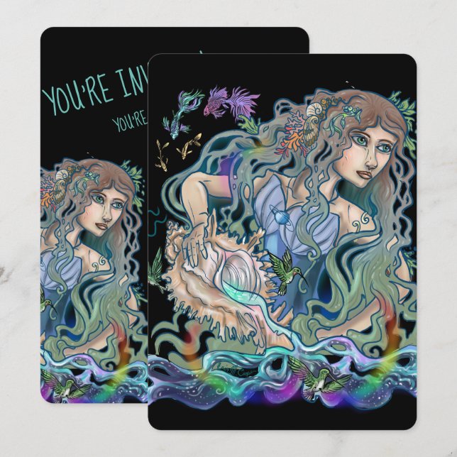 Aquarius Zodiac Invitation (Front/Back)