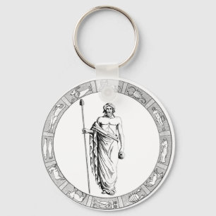 Aquarius Zodiac Keychain