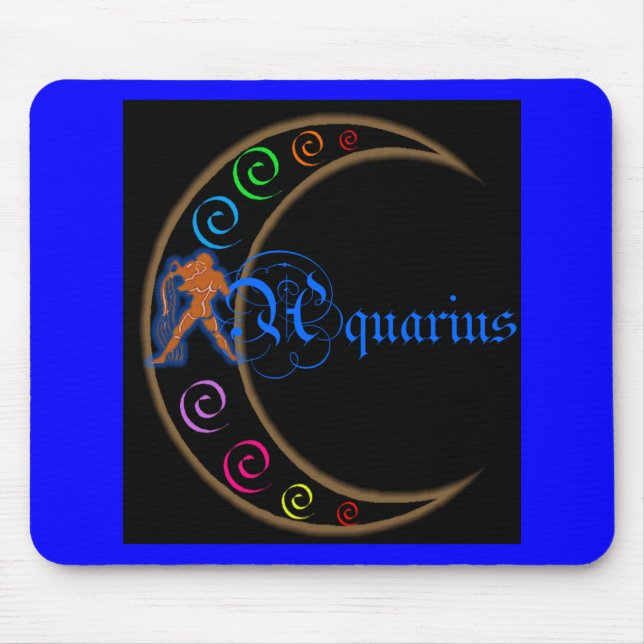Aquarius Zodiac Mouse Mat (Front)