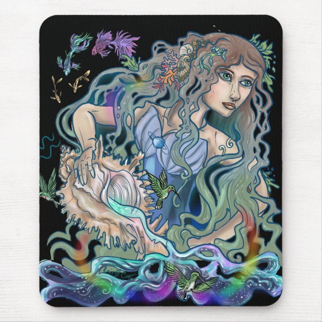Aquarius Zodiac Mouse Mat (Front)