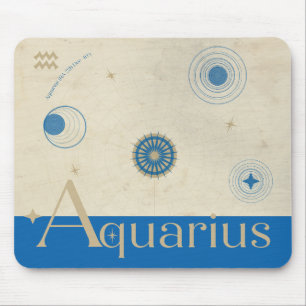 Aquarius Zodiac Mouse Pad