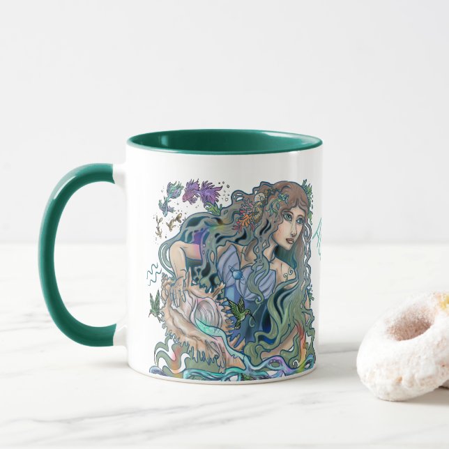 Aquarius Zodiac Mug (With Donut)