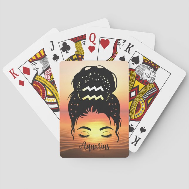 Aquarius Zodiac Playing Cards (Back)