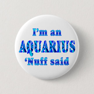 Aquarius Zodiac Sign 6 Cm Round Badge