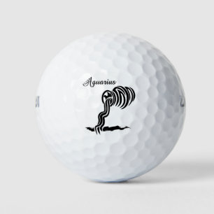 Aquarius Zodiac Sign and Symbol Golf Balls