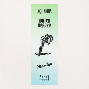 Aquarius Zodiac Sign and Symbol Yoga Mat