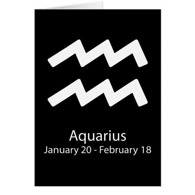Aquarius Zodiac sign Astrology (Front)