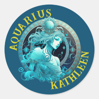 Aquarius Zodiac Sign Astrology Sticker
