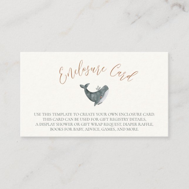 Aquarius Zodiac Sign Baby Shower Enclosure Card (Front)