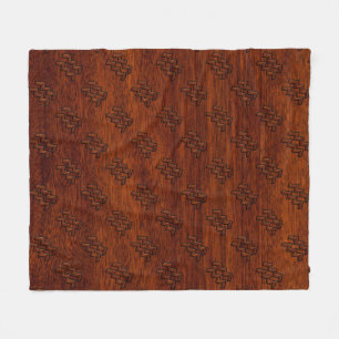 Aquarius Zodiac Sign Brown Mahogany Style Fleece Blanket