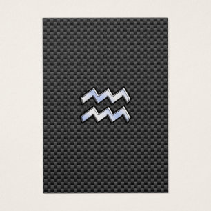 Aquarius Zodiac Sign Carbon Fiber Style