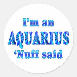 Aquarius Zodiac Sign Classic Round Sticker