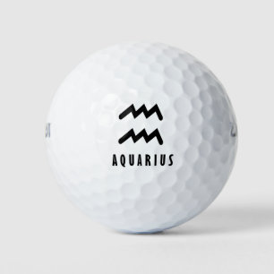 Aquarius zodiac sign golf balls