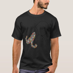 Aquarius Zodiac Sign Horoscope Astrology Cute Flor T-Shirt