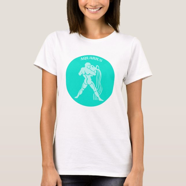 Aquarius, Zodiac Sign, Horoscope, Astrology T-Shirt (Front)