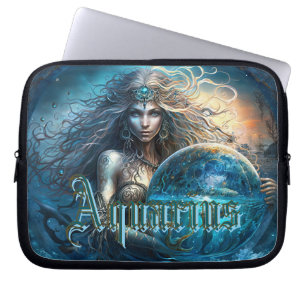 Aquarius Zodiac Sign Laptop Sleeve