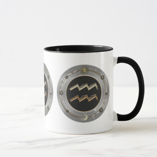 Aquarius Zodiac Sign Mugs (Right)