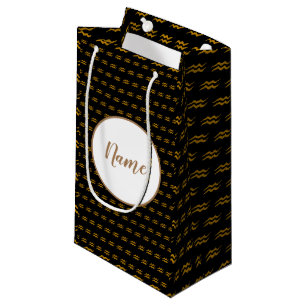 Aquarius Zodiac Sign Small Gift Bag