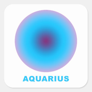 Aquarius Zodiac Sign Square Sticker
