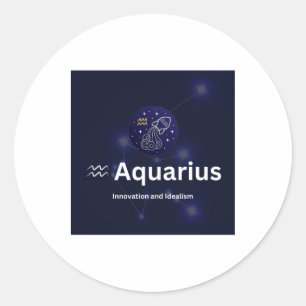 Aquarius Zodiac Sign Sticker 