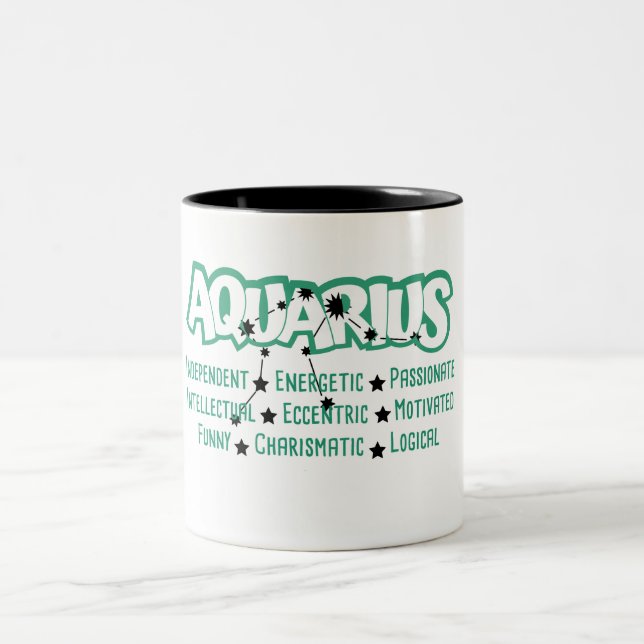 Aquarius Zodiac Sign Traits Mug (Center)