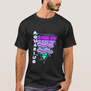 Aquarius Zodiac Sign Vaporwave Aesthetics 80s 90s T-Shirt