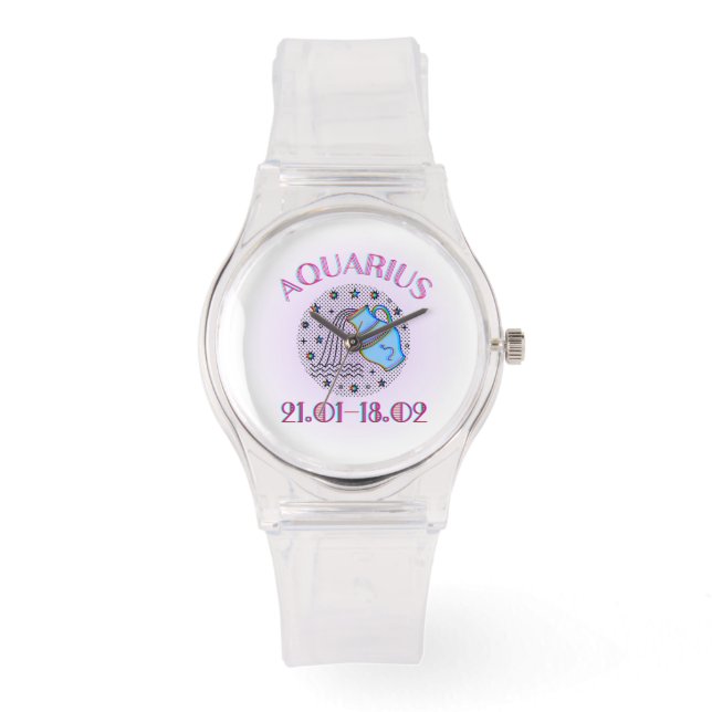 Aquarius, zodiac sign watch (Front)