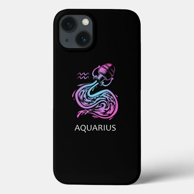 Aquarius Zodiac Sign Water Bearer Birthday Gift Case-Mate iPhone Case (Back)