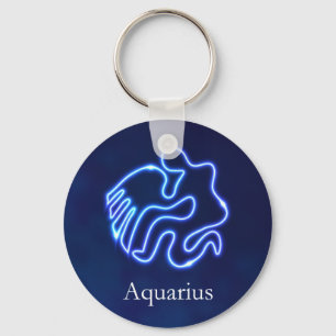 Aquarius/Zodiac Sign/water sign/horoscope/sun sign Key Ring
