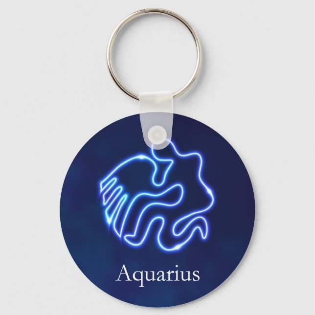 Aquarius/Zodiac Sign/water sign/horoscope/sun sign Key Ring (Front)