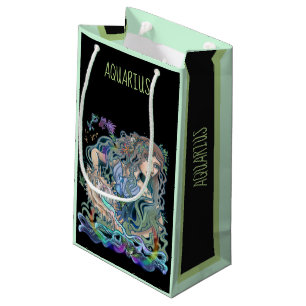Aquarius Zodiac Small Gift Bag