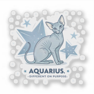 Aquarius Zodiac Sphynx Cat Different Purpose Art