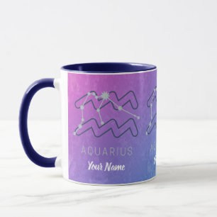 Aquarius Zodiac Star Sign Horoscope Constellation Mug