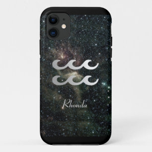 Aquarius Zodiac Star Sign Universe iPhone 11 Case