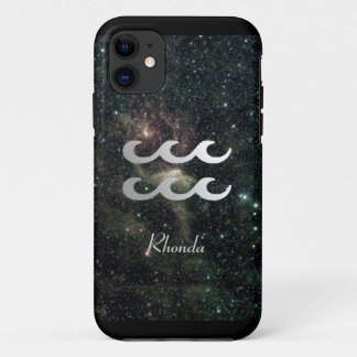 Aquarius Zodiac Star Sign Universe iPhone 11 Case