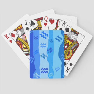 Aquarius Zodiac Stripes Playing Cards