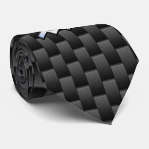 Aquarius Zodiac Symbol Carbon Fiber Decor Tie