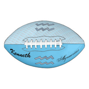Aquarius Zodiac Symbol Element by K Yoncich American Football