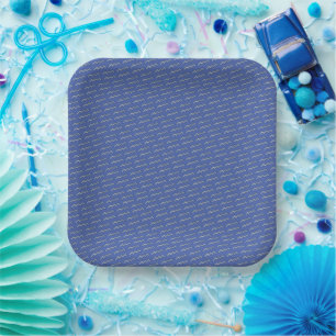 Aquarius Zodiac Symbol Element by Kenneth Yoncich Paper Plate