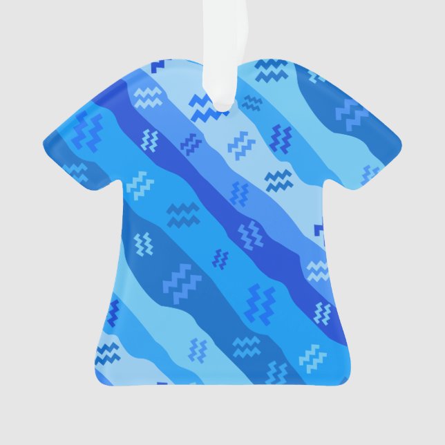 Aquarius Zodiac Symbol Ornament (Front)