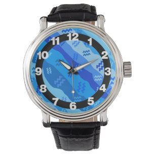 Aquarius Zodiac Symbol Watch