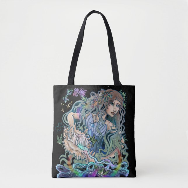 Aquarius Zodiac Tote Bag (Front)