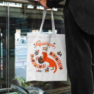 Aquarius Zodiac Tote Bag
